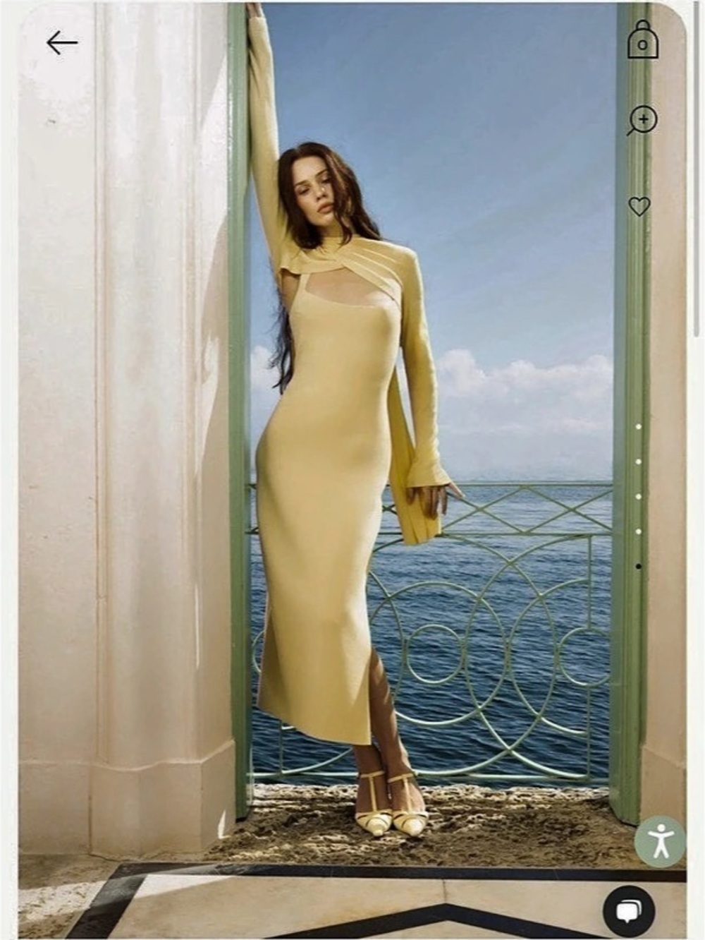 Cult Gaia Coletta Maxi Tank Dress butter yellow Size Large NWT